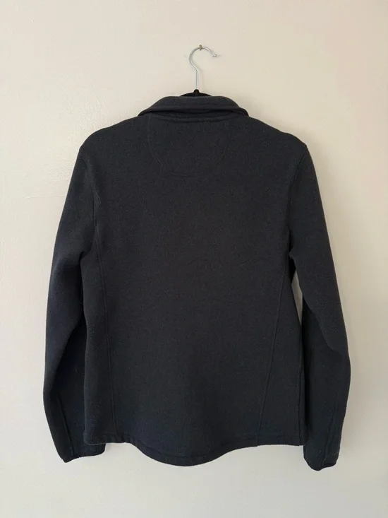 L.L. Bean Black Men's Zipped Fleece Jacket Size Small Regular Outdoors Granola - Picture 7 of 9